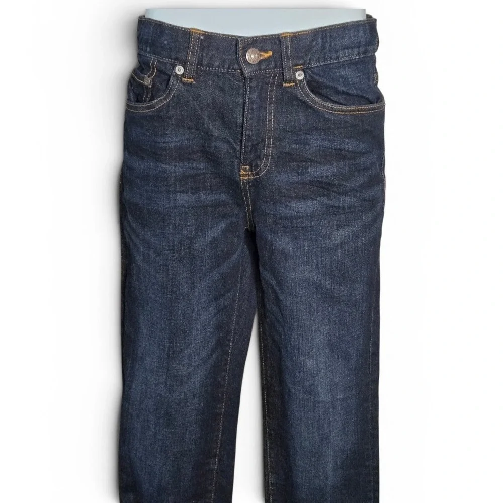 Lucky Brand Boys Classic Straight Jeans Size 14‎ Adjustable Waist Dark Wash